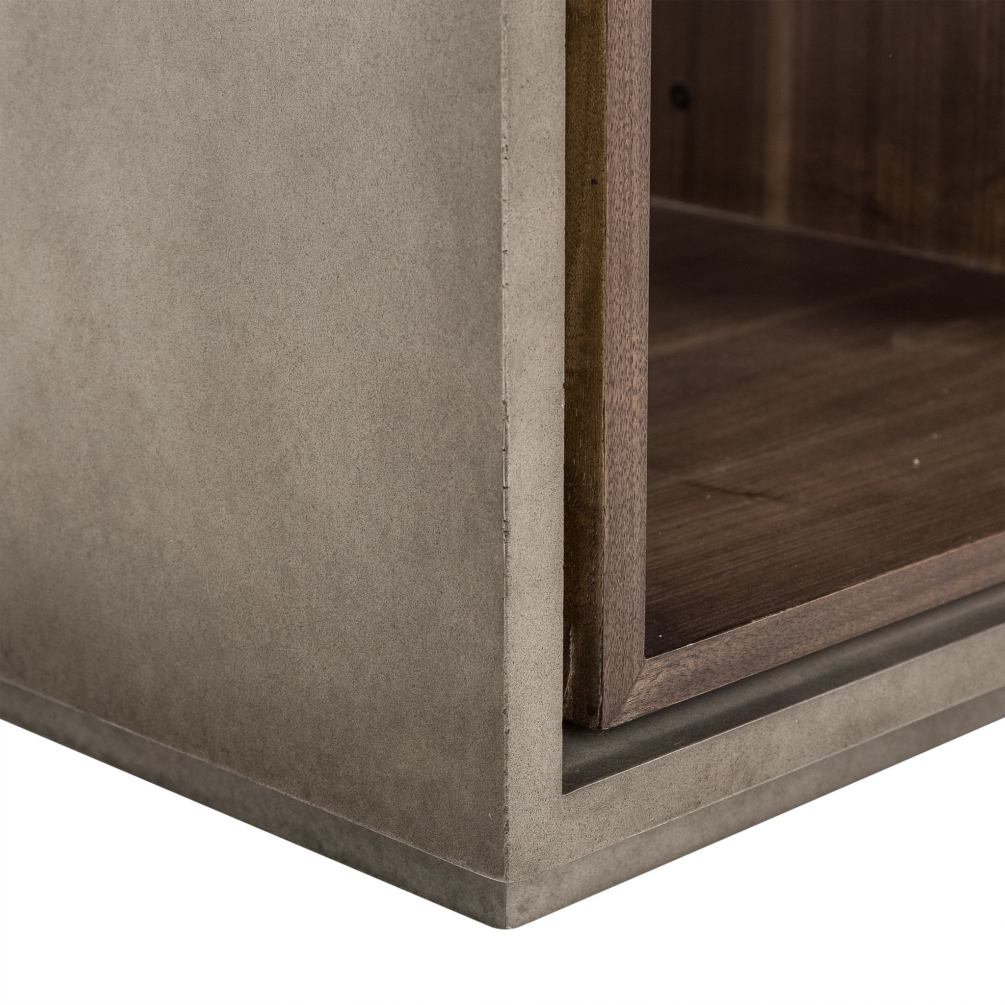 Wood & Concrete Square Side Table