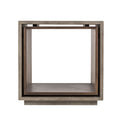 Wood & Concrete Square Side Table