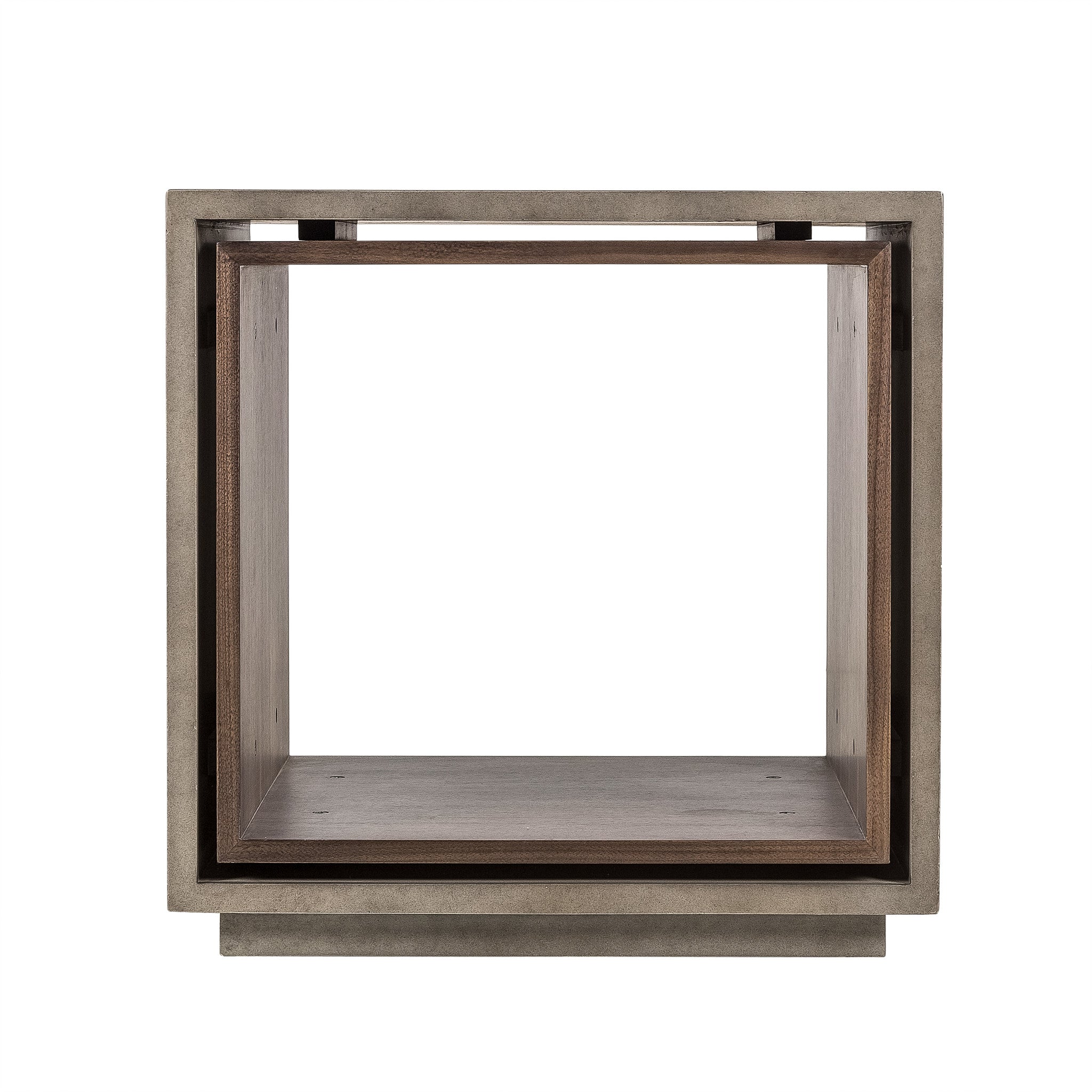 Wood & Concrete Square Side Table
