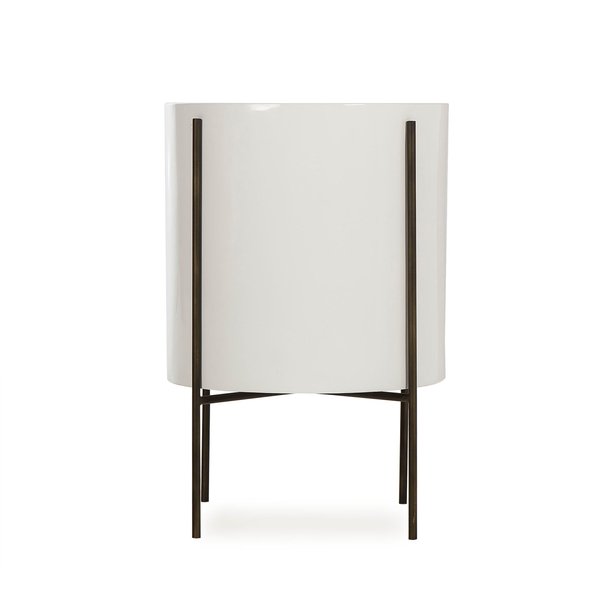 Danica Side Table - 17" Tube / White Lacquer