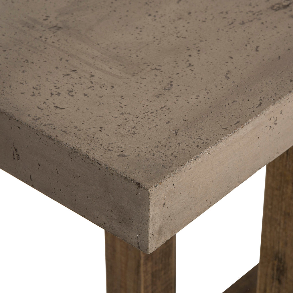  Modern dining table in a grey and pewter finish, measuring 72" W x 36" D x 30" H, offering a sleek and spacious design for dining spaces, Detail View 1.