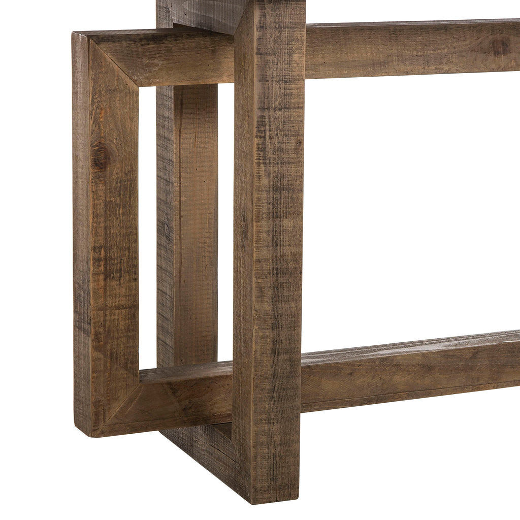  Modern dining table in a grey and pewter finish, measuring 72" W x 36" D x 30" H, offering a sleek and spacious design for dining spaces, Detail View 2.