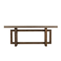  Modern dining table in a grey and pewter finish, measuring 72" W x 36" D x 30" H, offering a sleek and spacious design for dining spaces, Front View.