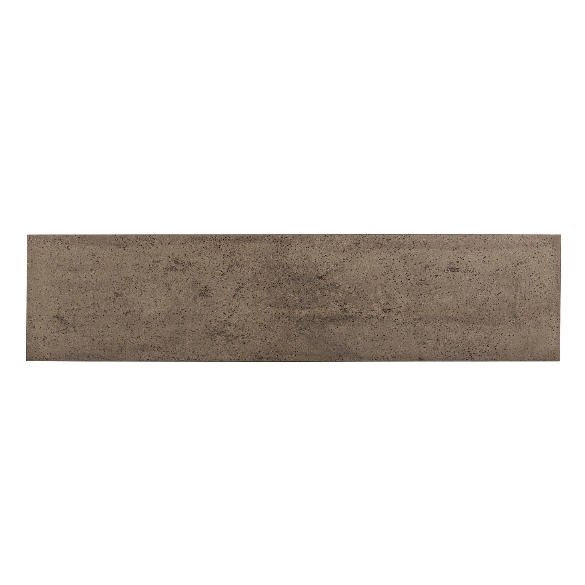  Modern dining table in a grey and pewter finish, measuring 72" W x 36" D x 30" H, offering a sleek and spacious design for dining spaces, Top View.