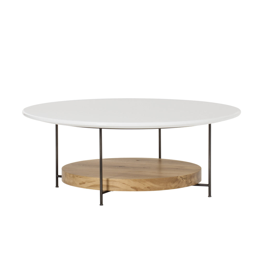 Olivia Coffee Table - Dia. 42" / White Lacquer