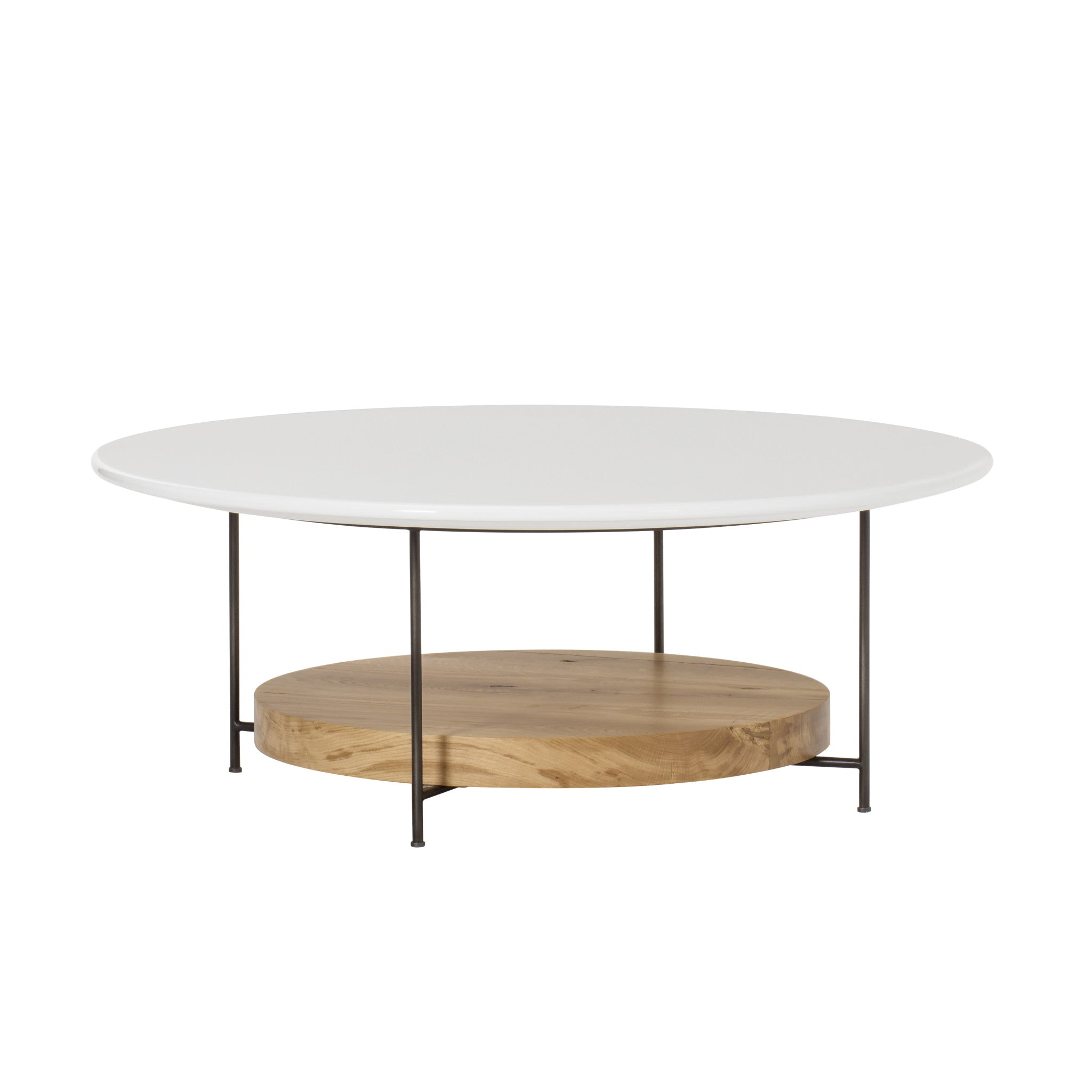 Olivia Coffee Table - Dia. 42" / White Lacquer