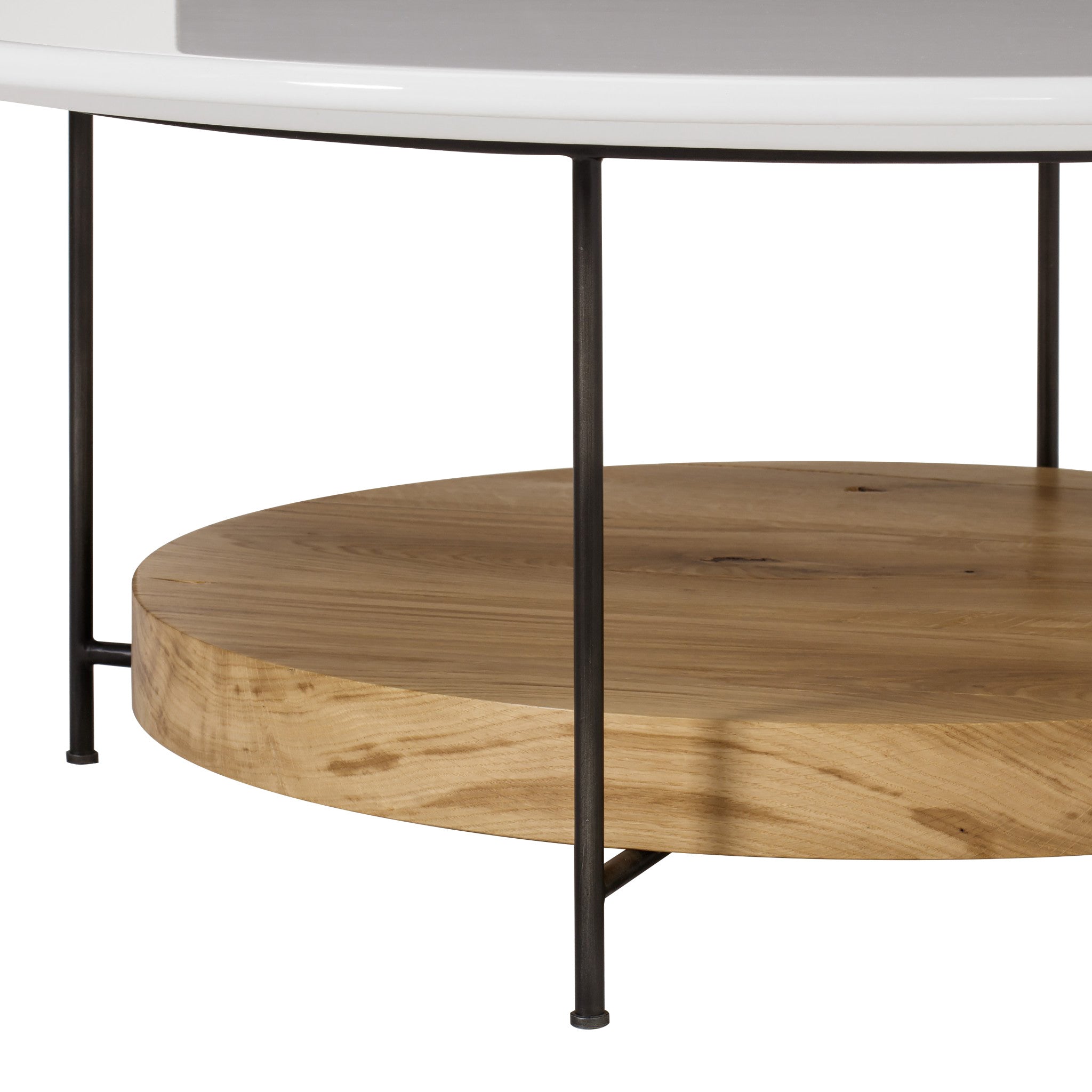 Olivia Coffee Table - Dia. 42" / White Lacquer