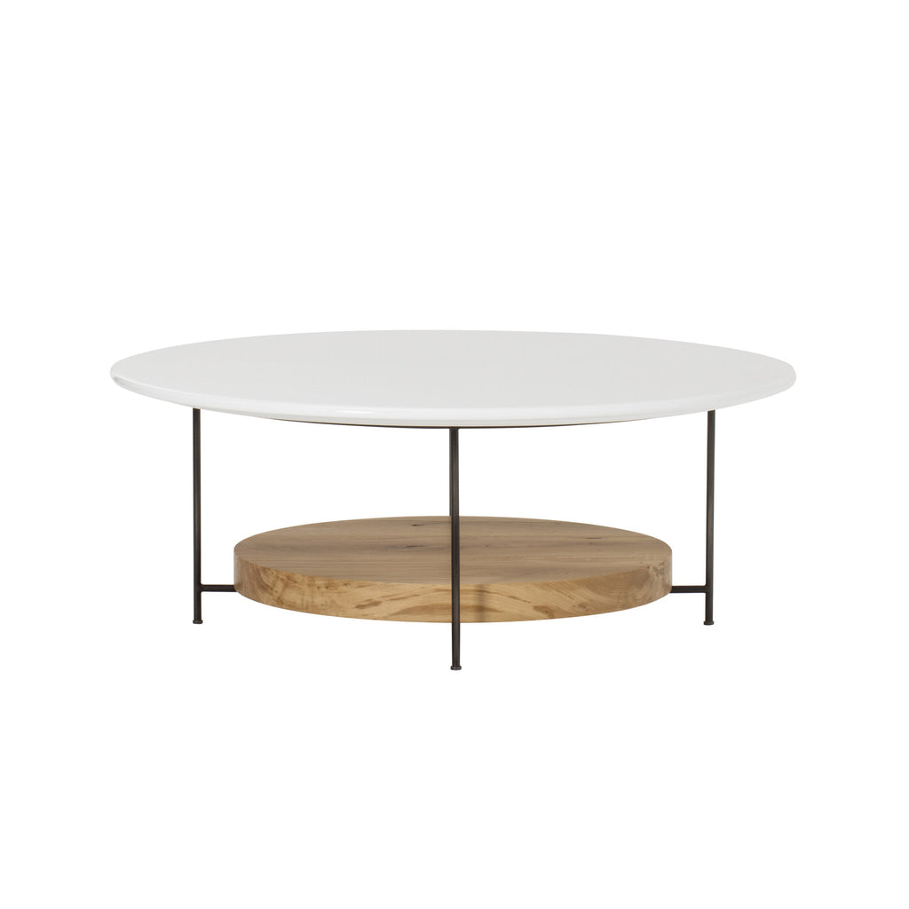 Olivia Coffee Table - Dia. 42" / White Lacquer
