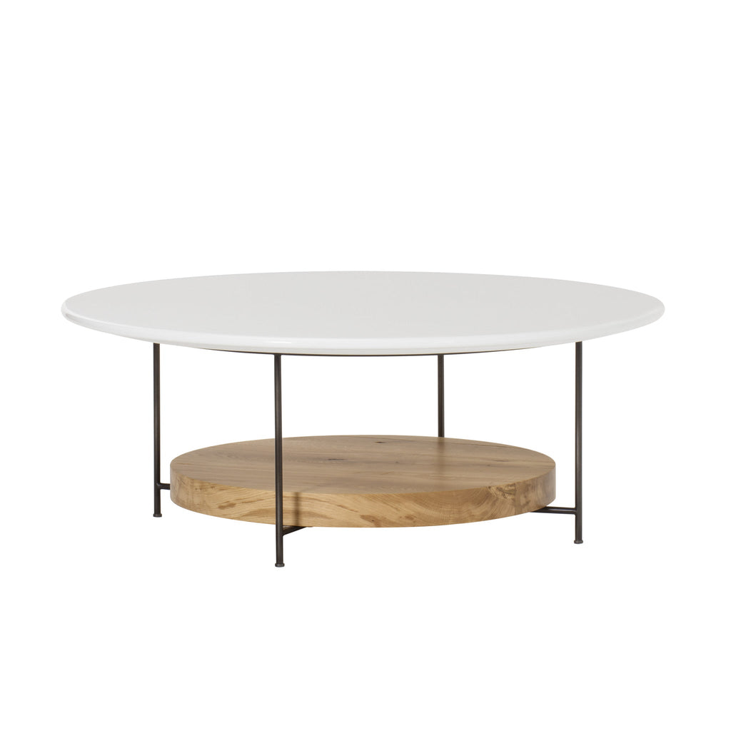 Olivia Coffee Table - Dia. 42" / White Lacquer