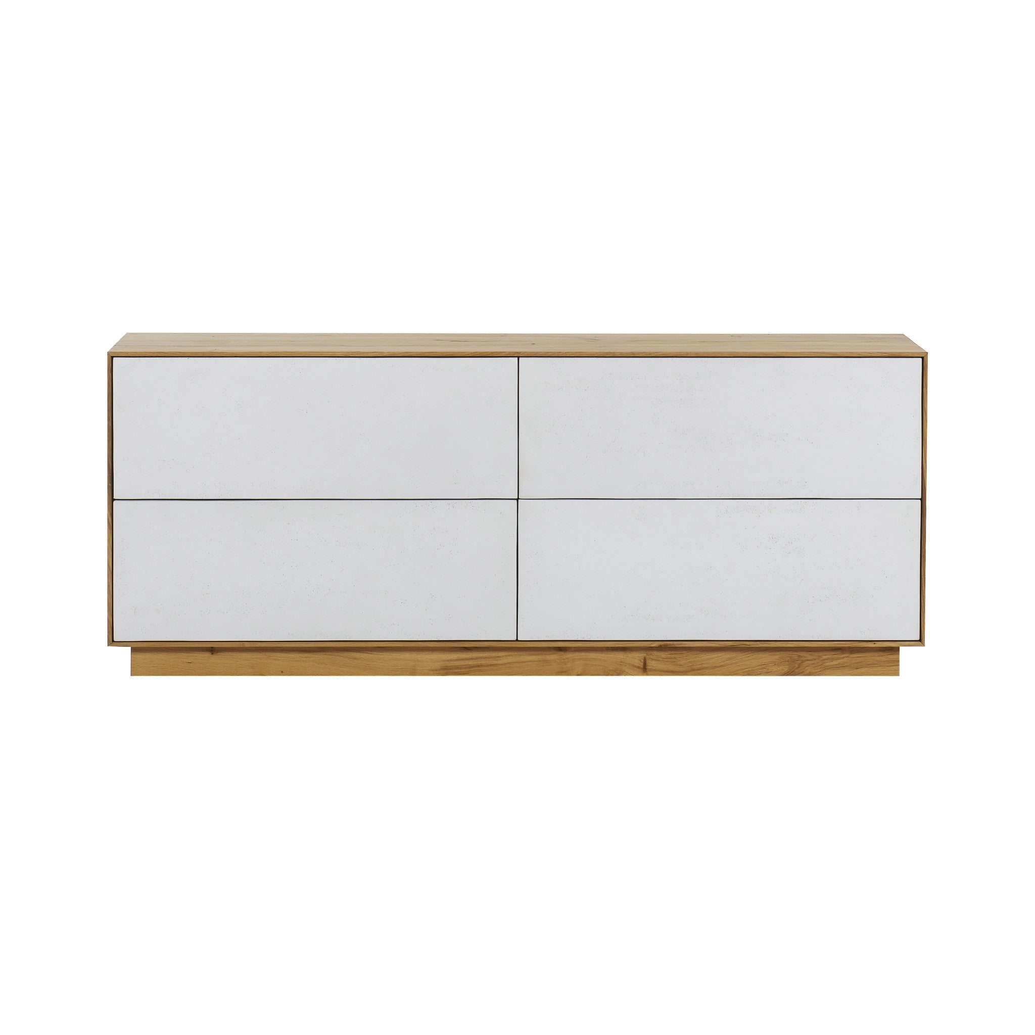 Natural Oak & White Concrete