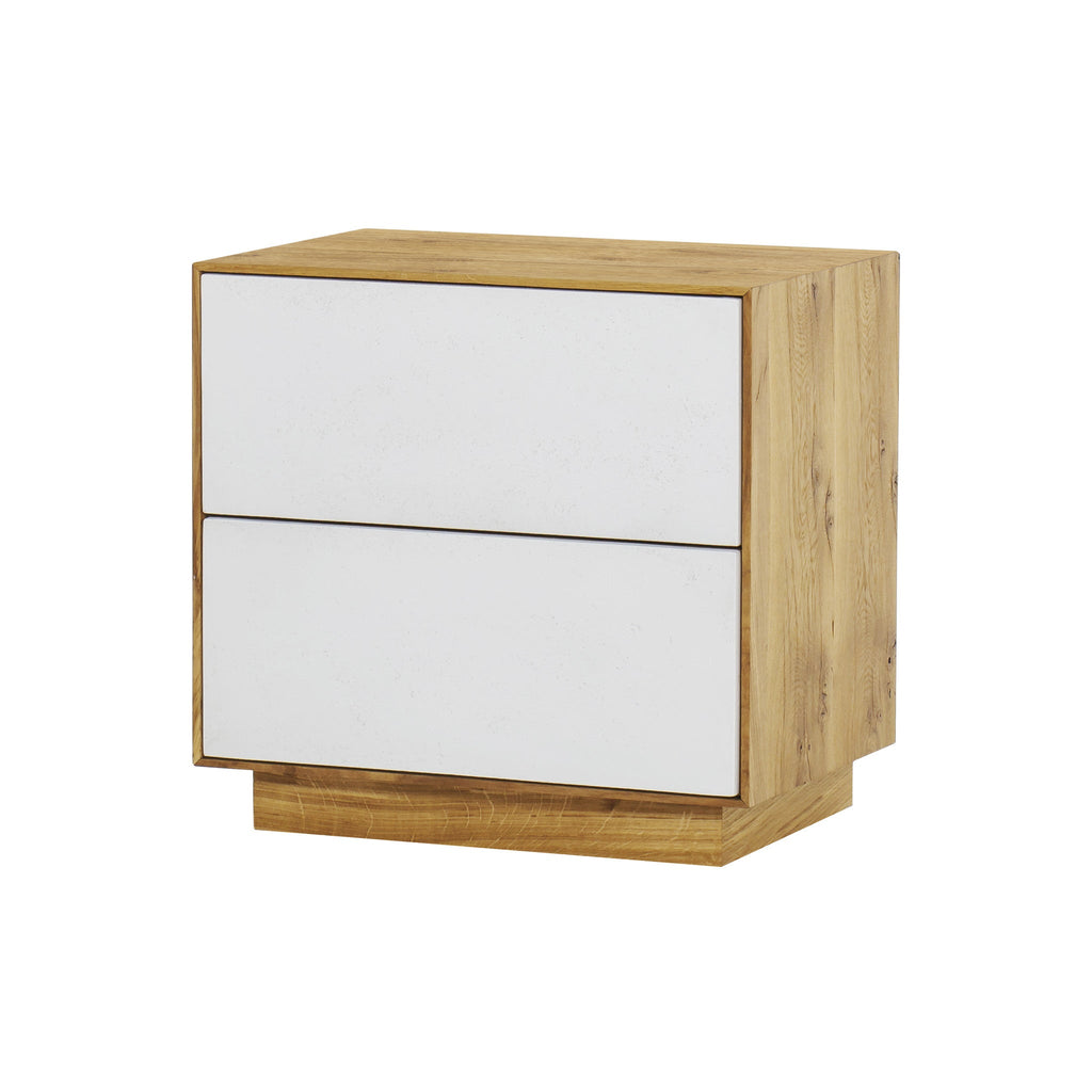 Natural Oak & White Concrete