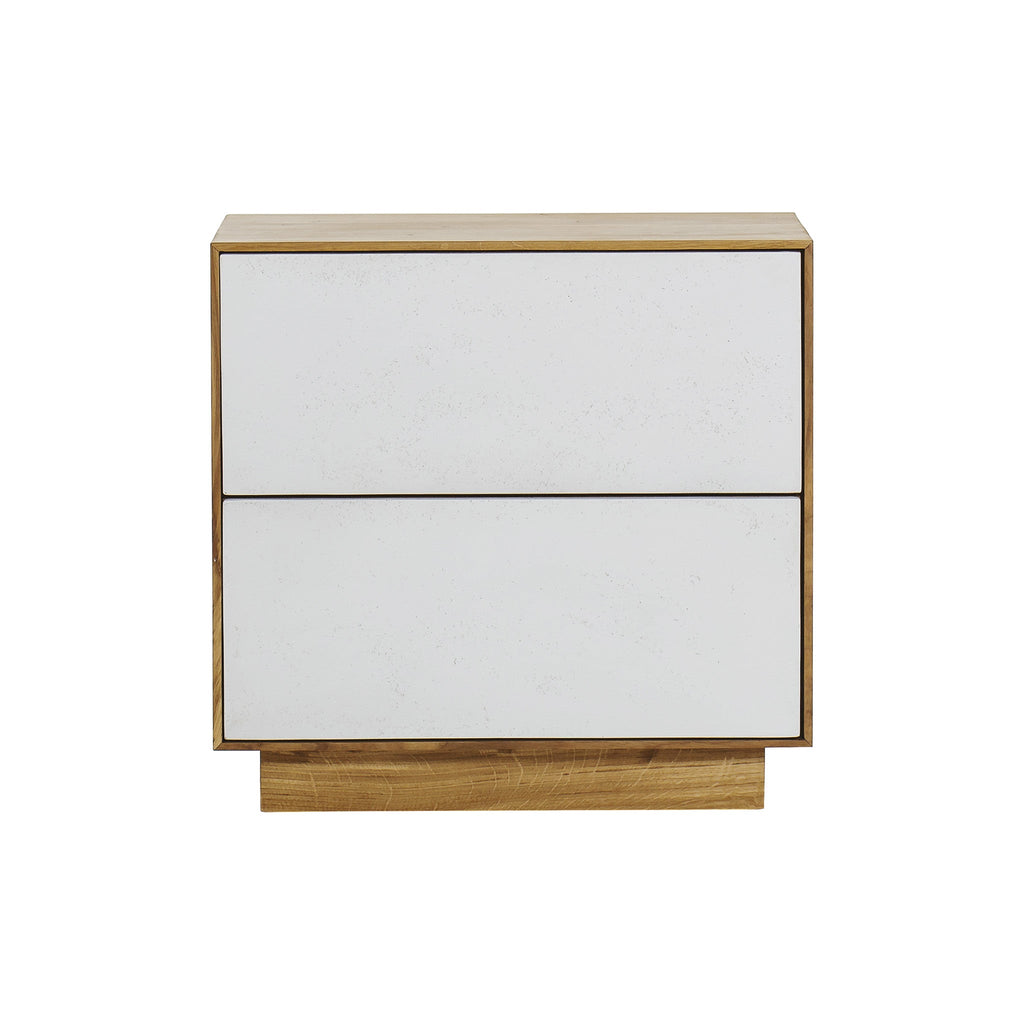 Natural Oak & White Concrete