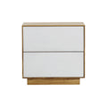 Natural Oak & White Concrete