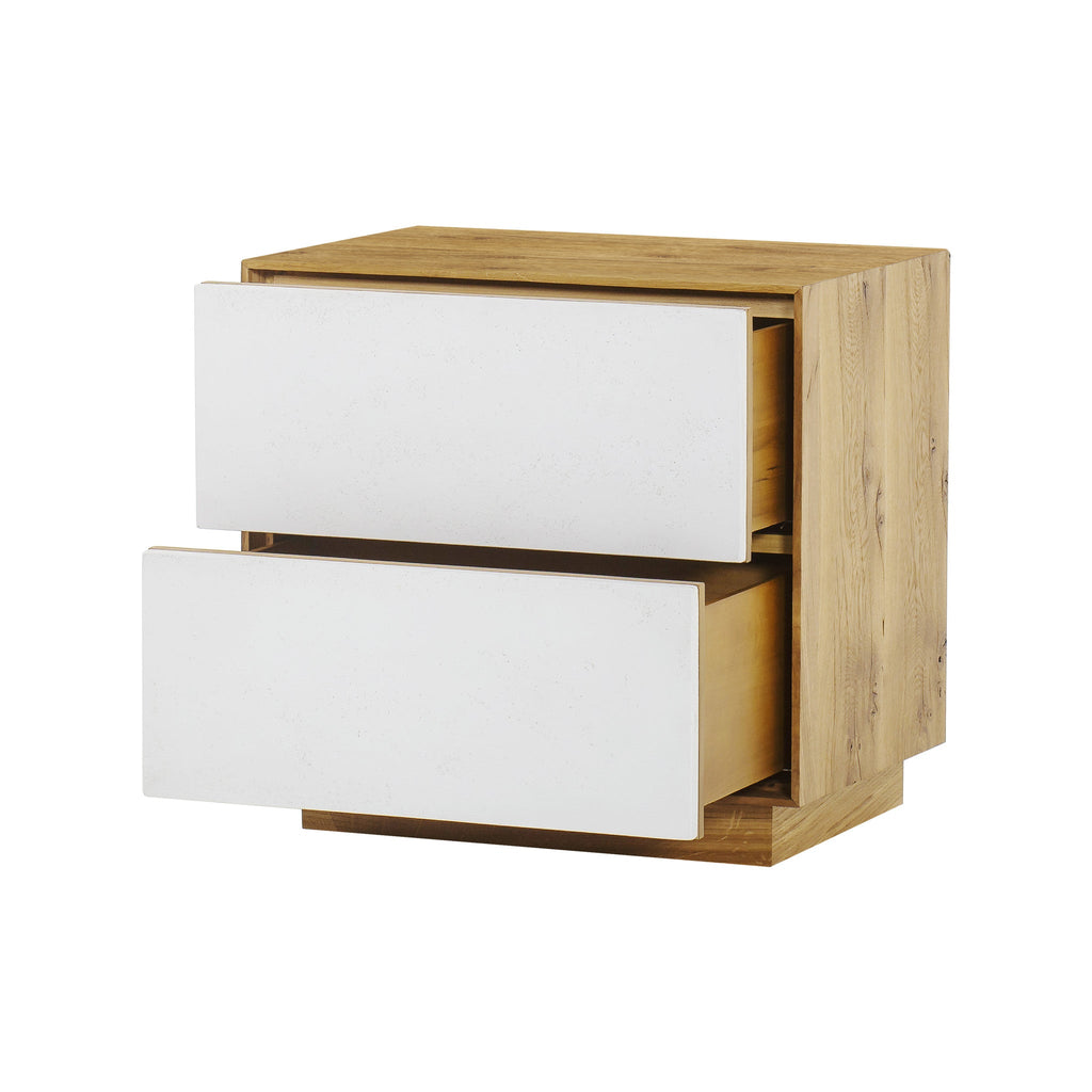 Natural Oak & White Concrete