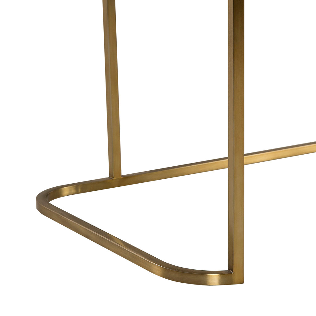 Cream Faux Shagreen / Satin Brass