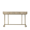 Cream Faux Shagreen / Satin Brass