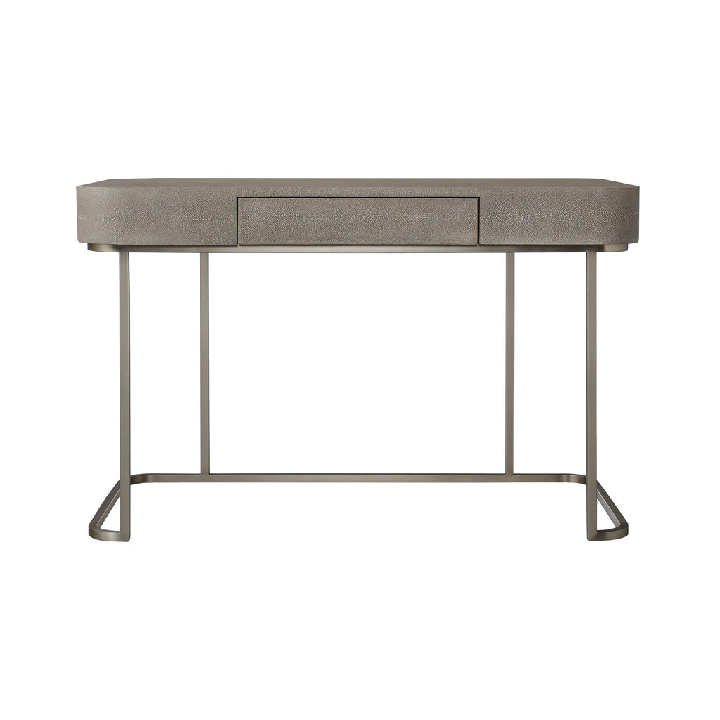 Dove Faux Shagreen / Brushed Pewter