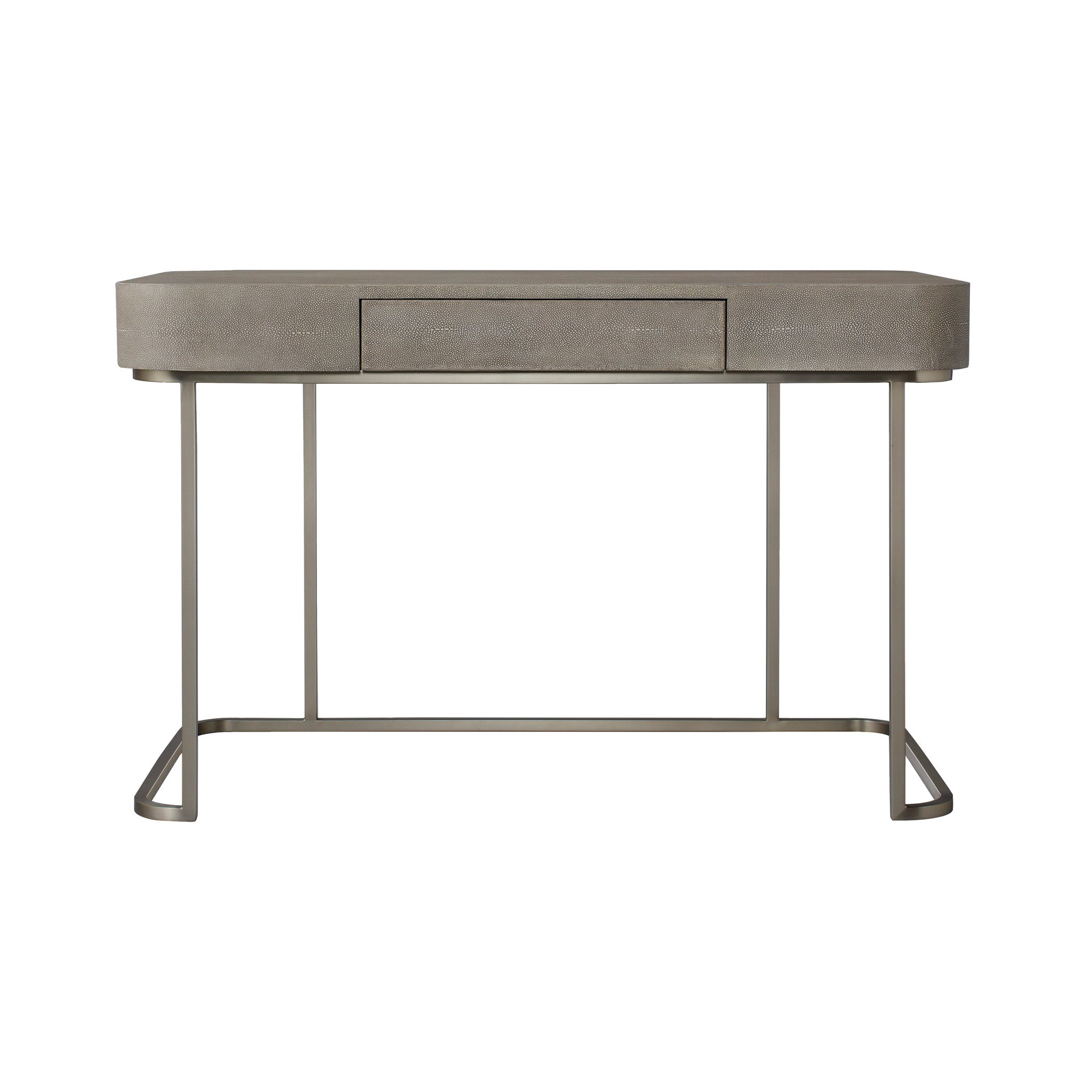 Dove Faux Shagreen / Brushed Pewter