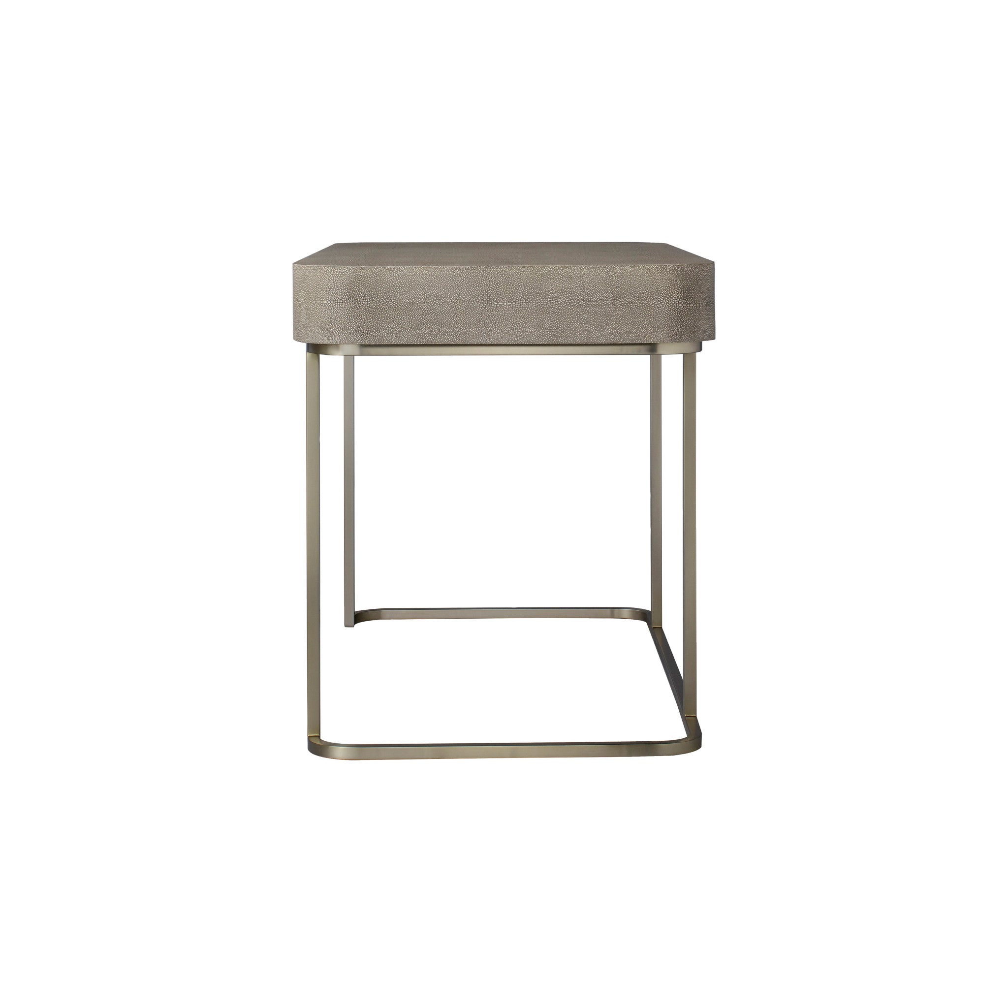 Dove Faux Shagreen / Brushed Pewter