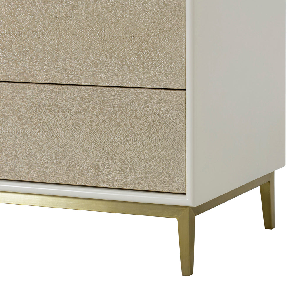 Emboss Faux Shagreen / Ivory