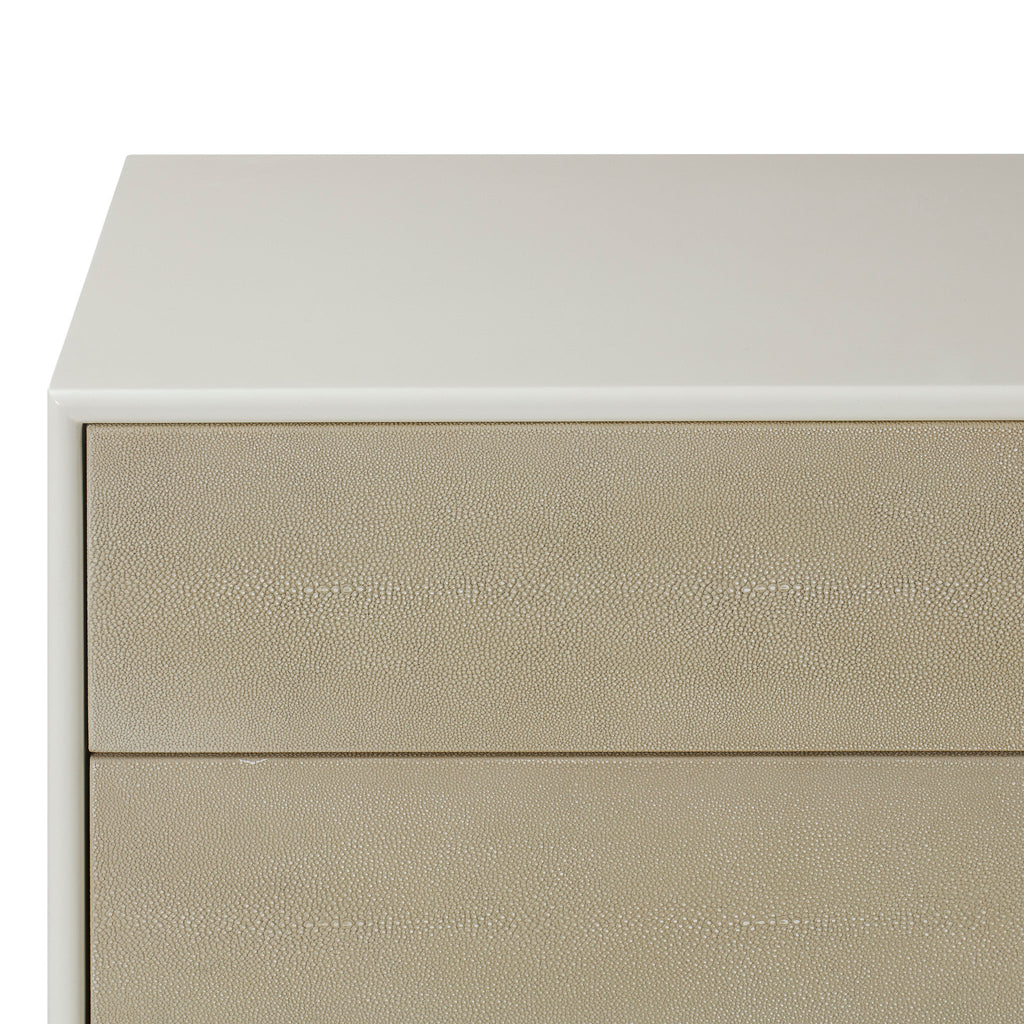 Emboss Faux Shagreen / Ivory