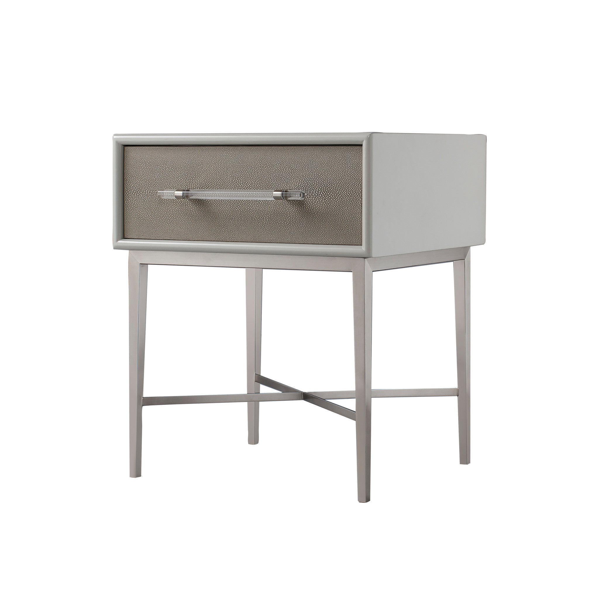 Emboss Faux Shagreen  / Grey & Light Bronze