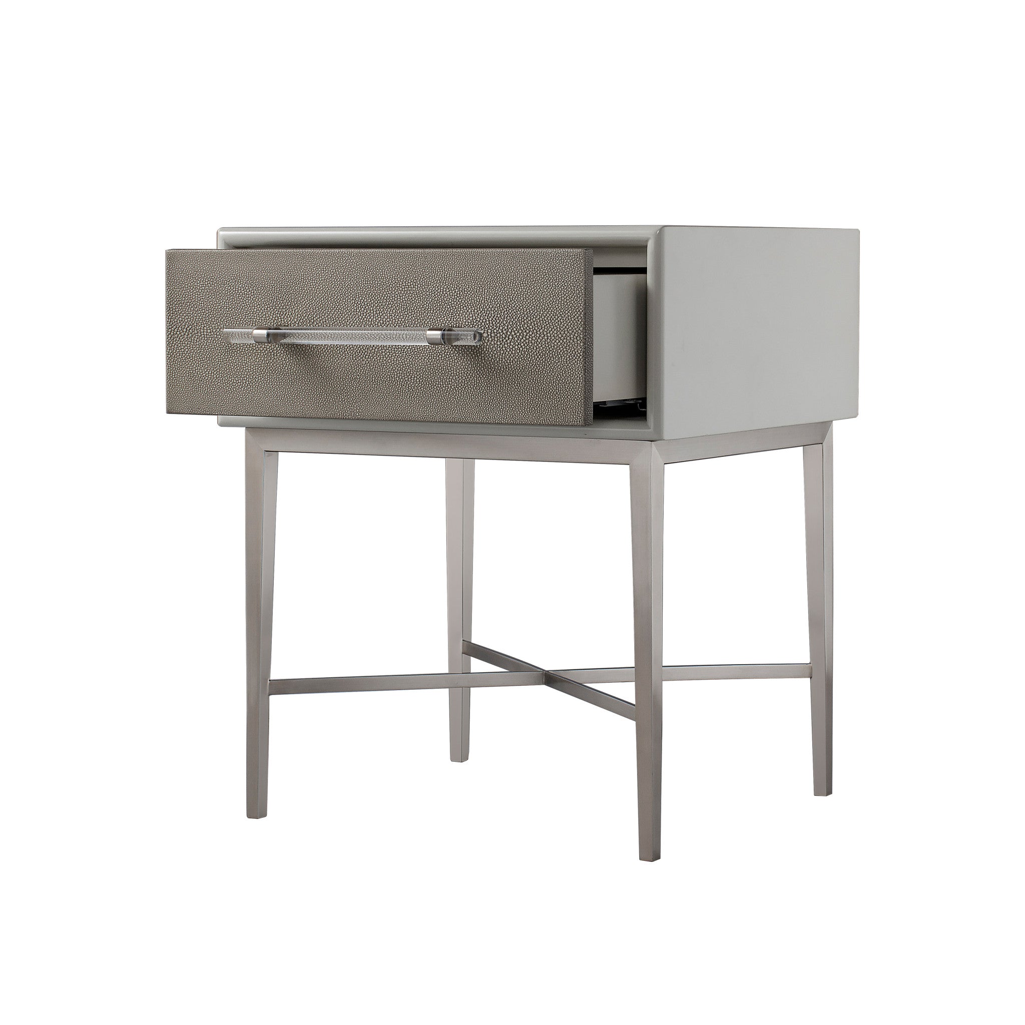 Emboss Faux Shagreen  / Grey & Light Bronze