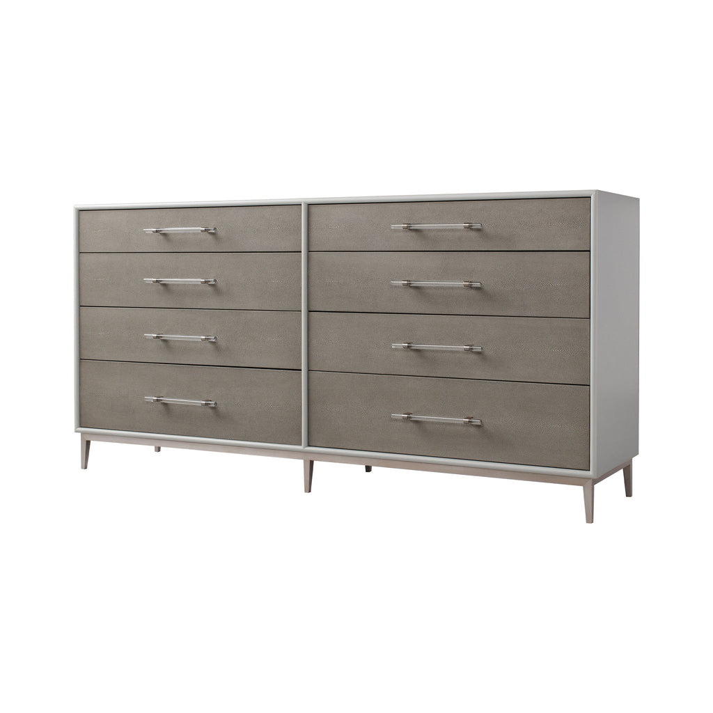 Emboss Faux Shagreen / Grey & Light Bronze