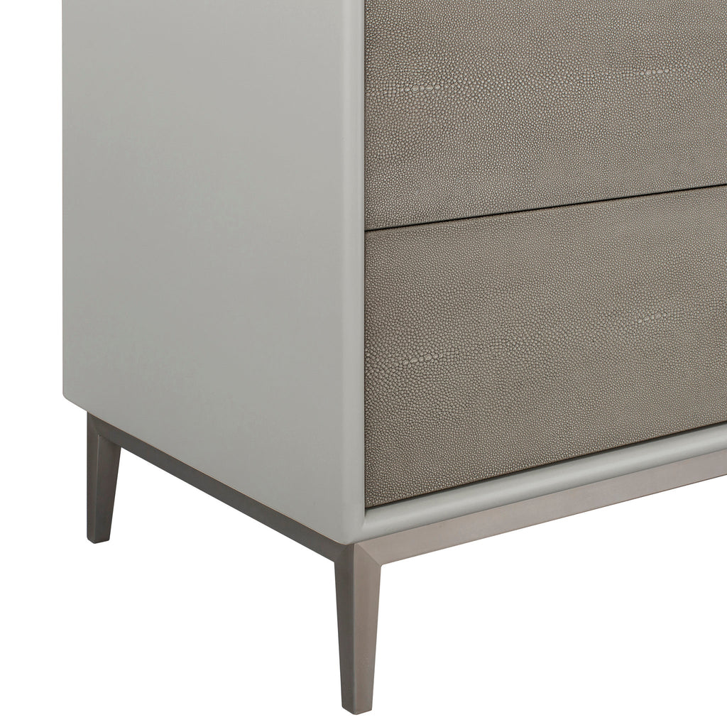 Emboss Faux Shagreen / Grey & Light Bronze