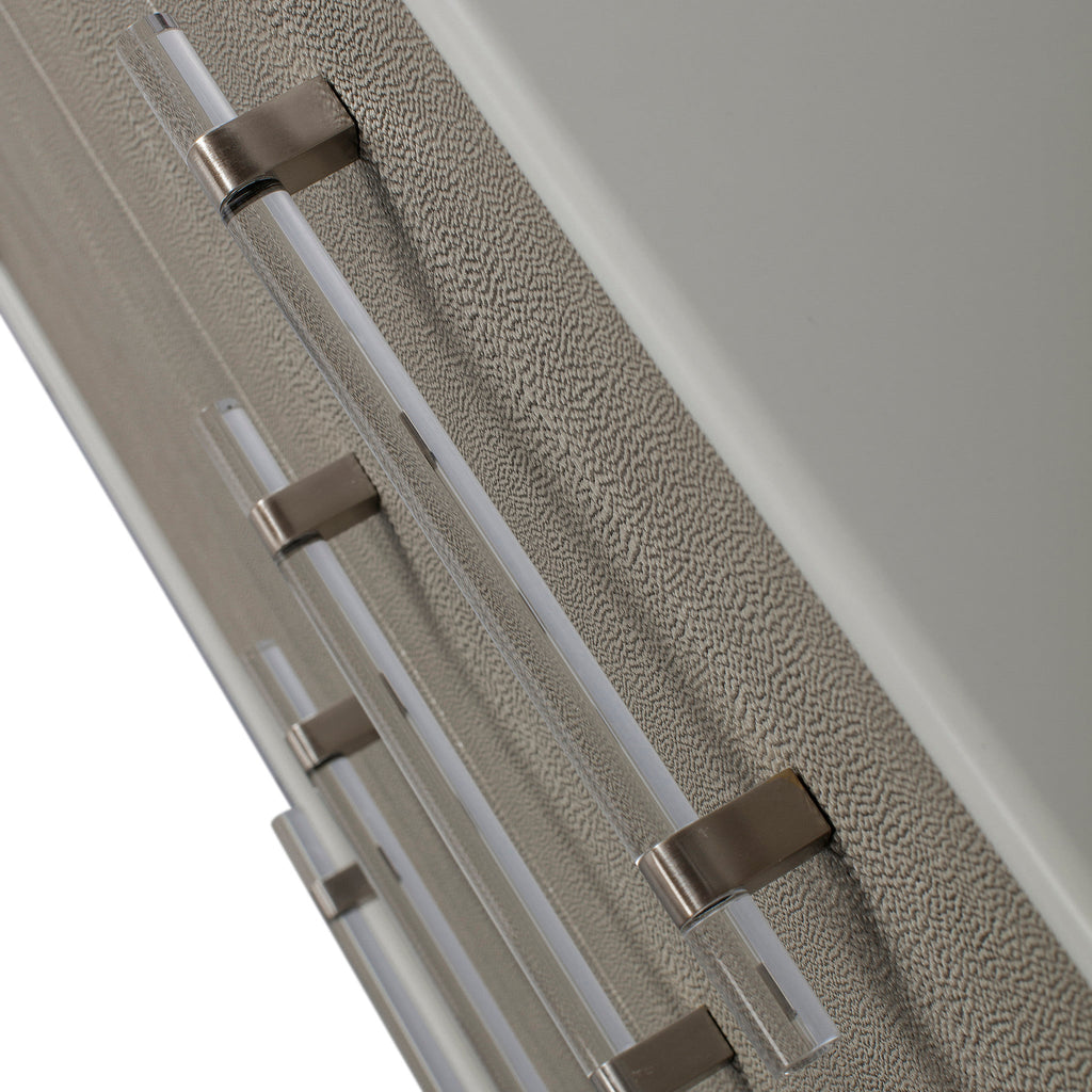 Emboss Faux Shagreen / Grey & Light Bronze