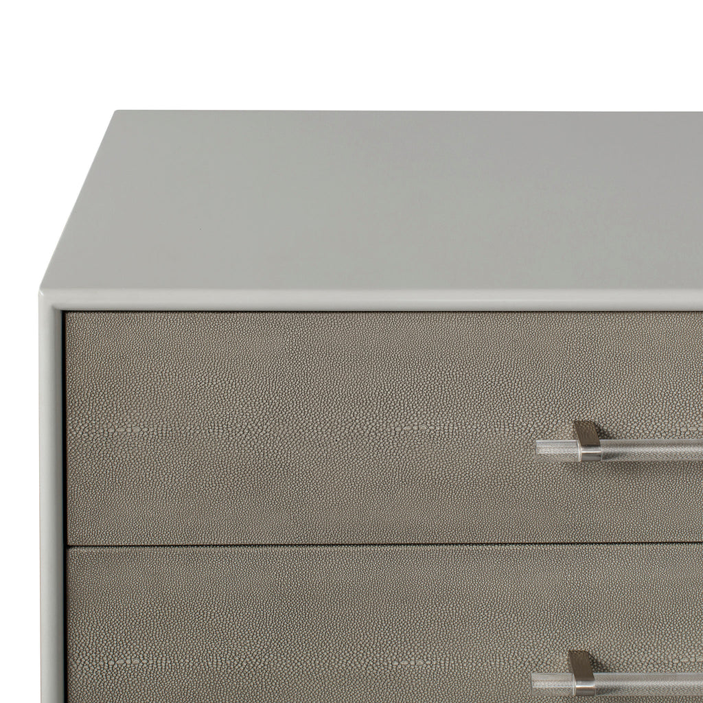 Emboss Faux Shagreen / Grey & Light Bronze