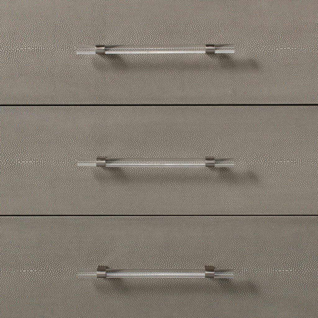 Emboss Faux Shagreen / Grey & Light Bronze