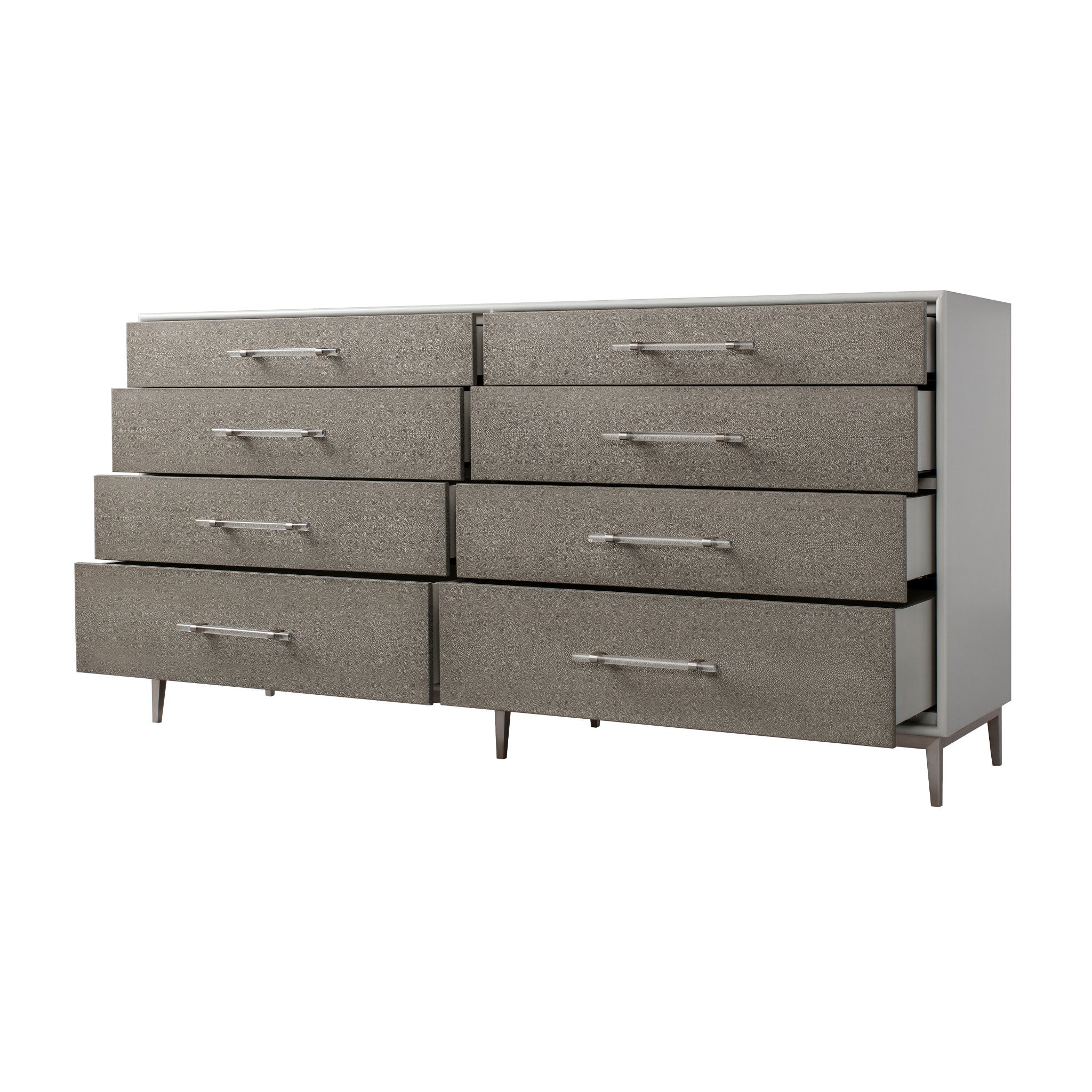 Emboss Faux Shagreen / Grey & Light Bronze