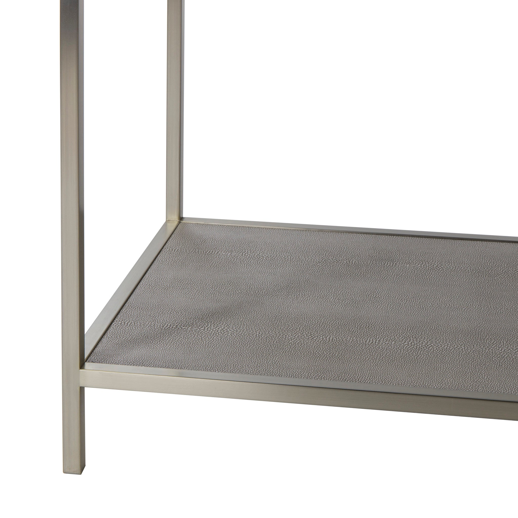 Fog Faux Shagreen / Brushed Pewter