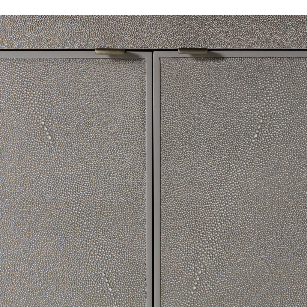 Fog Faux Shagreen / Brushed Pewter