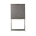 Fog Faux Shagreen / Brushed Pewter