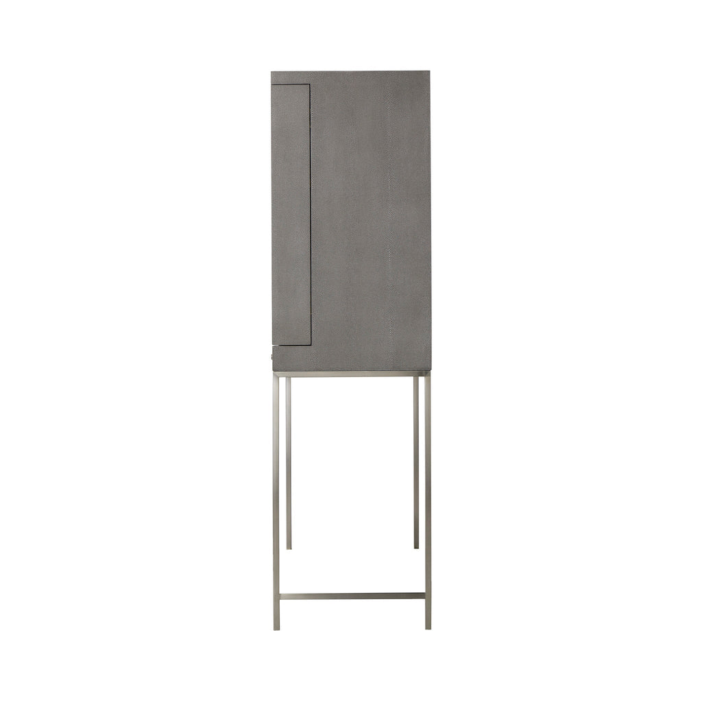Fog Faux Shagreen / Brushed Pewter