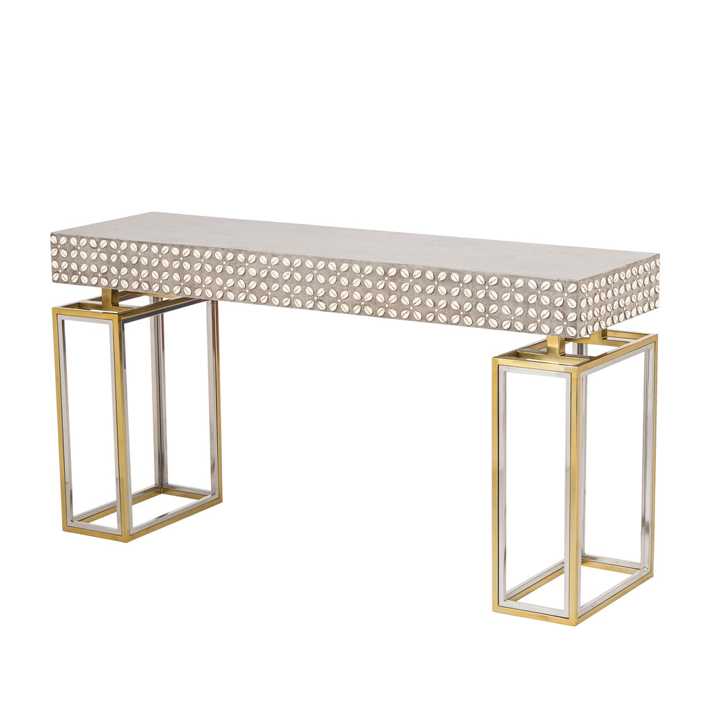 Cowrie Console Table - Concrete Top
