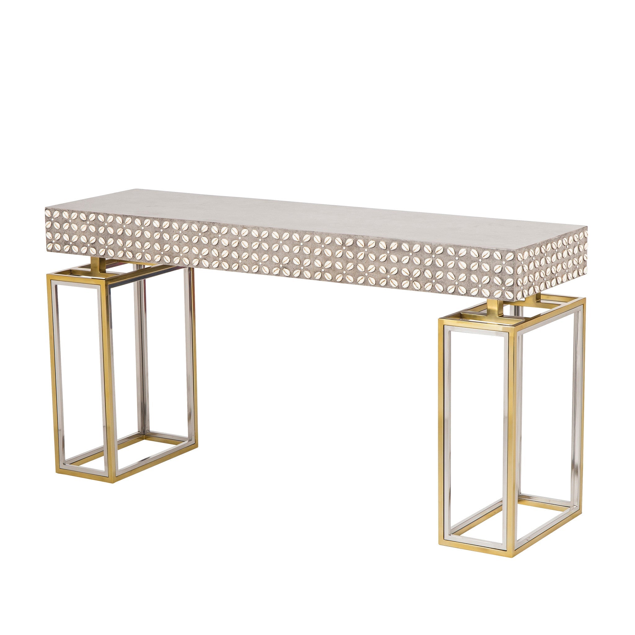Cowrie Console Table - Concrete Top