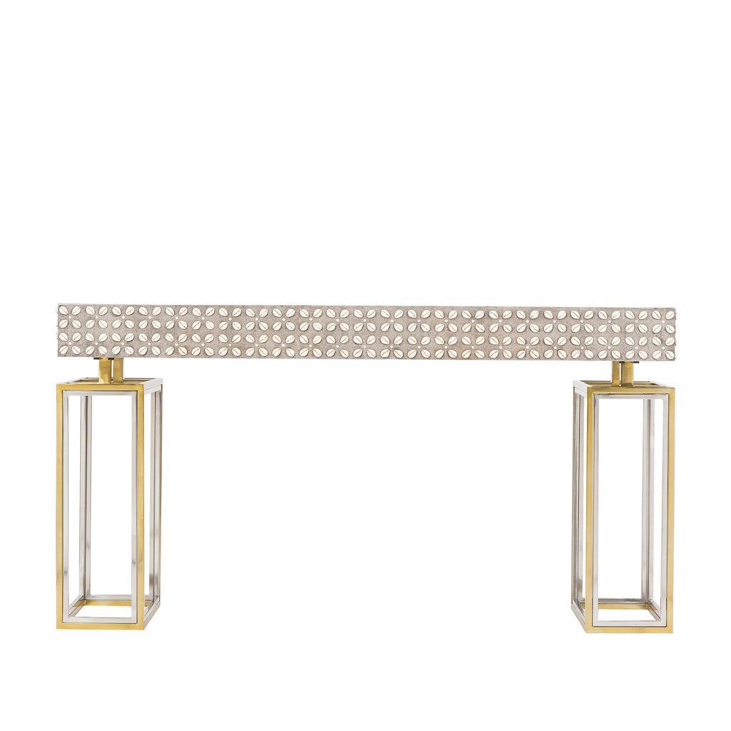 Cowrie Console Table - Concrete Top