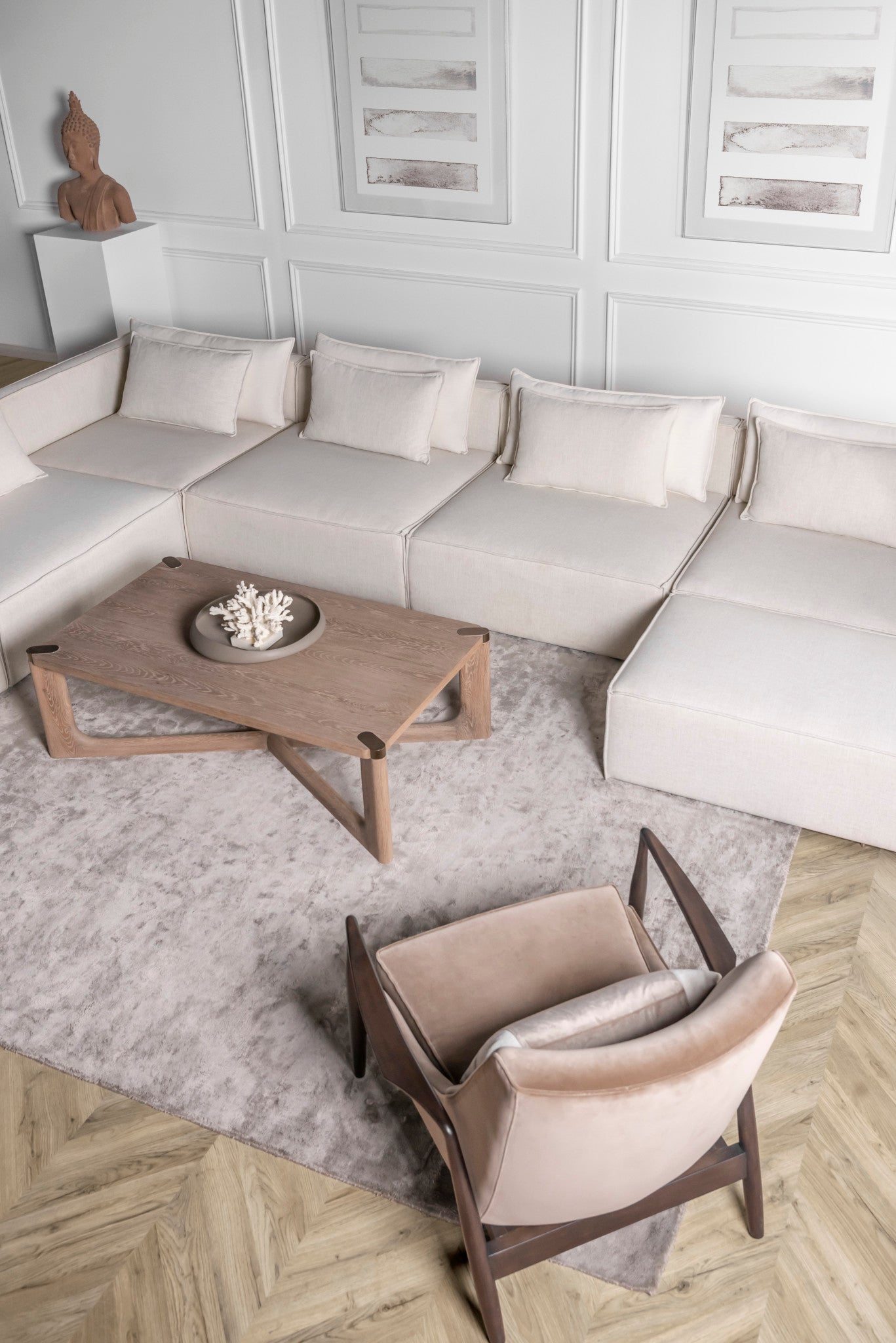 Ottoman / Fixed Cover / Madison Dove