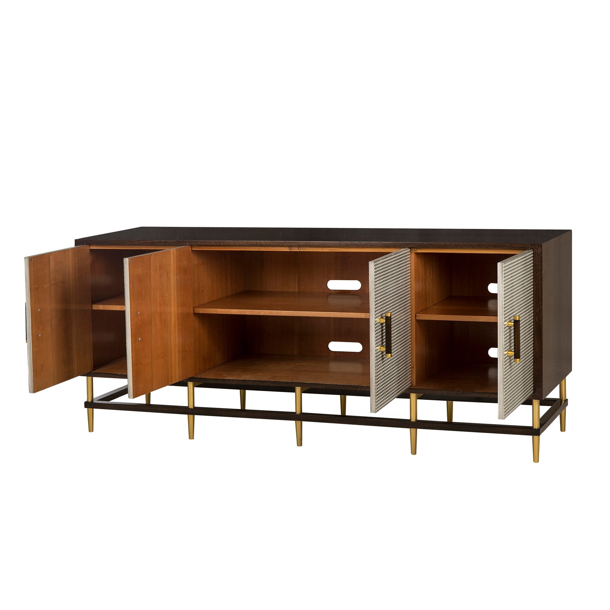 Herringbone Credenza - 4 Door