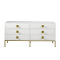 Formal Dresser - 6 Drawer / White Lacquer