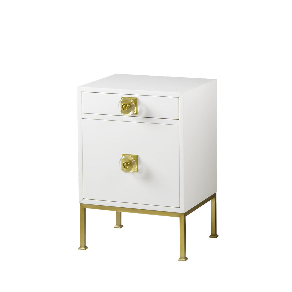 Formal Nightstand - White Lacquer