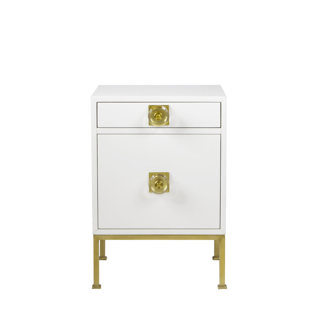 Formal Nightstand - White Lacquer