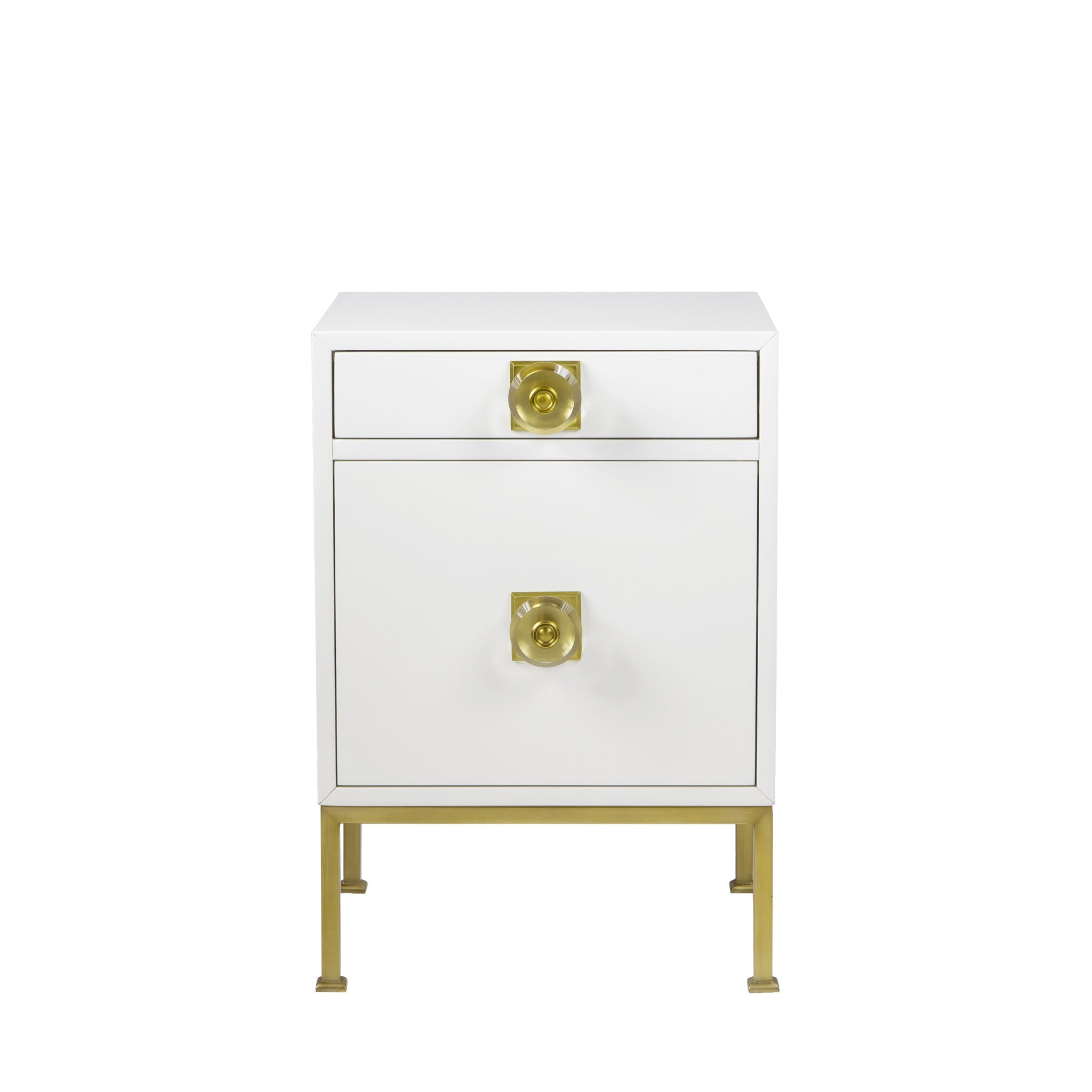 Formal Nightstand - White Lacquer