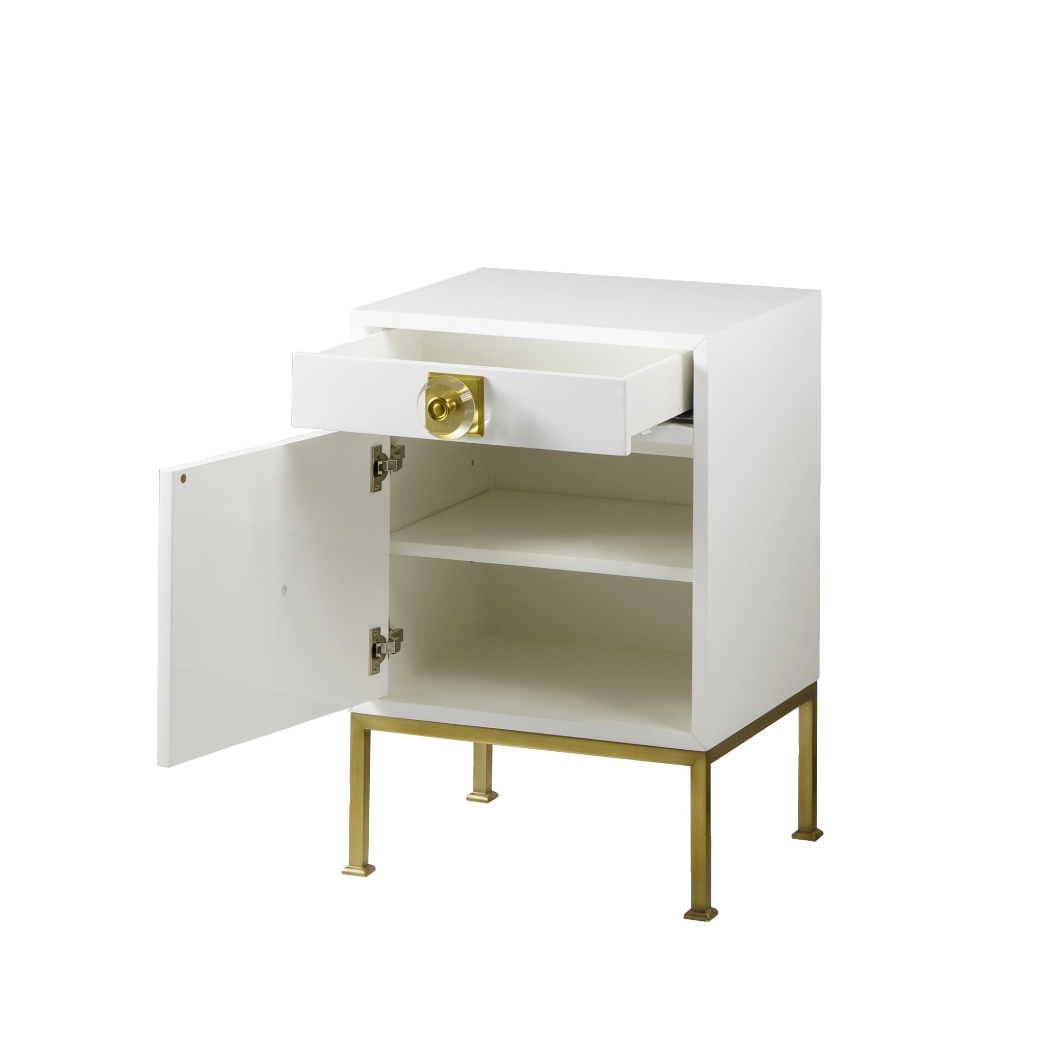 Formal Nightstand - White Lacquer