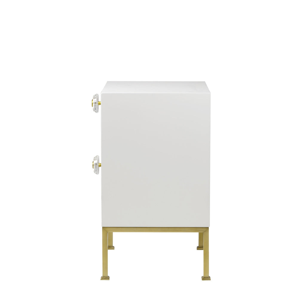 Formal Nightstand - White Lacquer