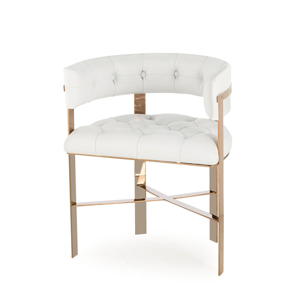 Fallon White / Mirrored Brass