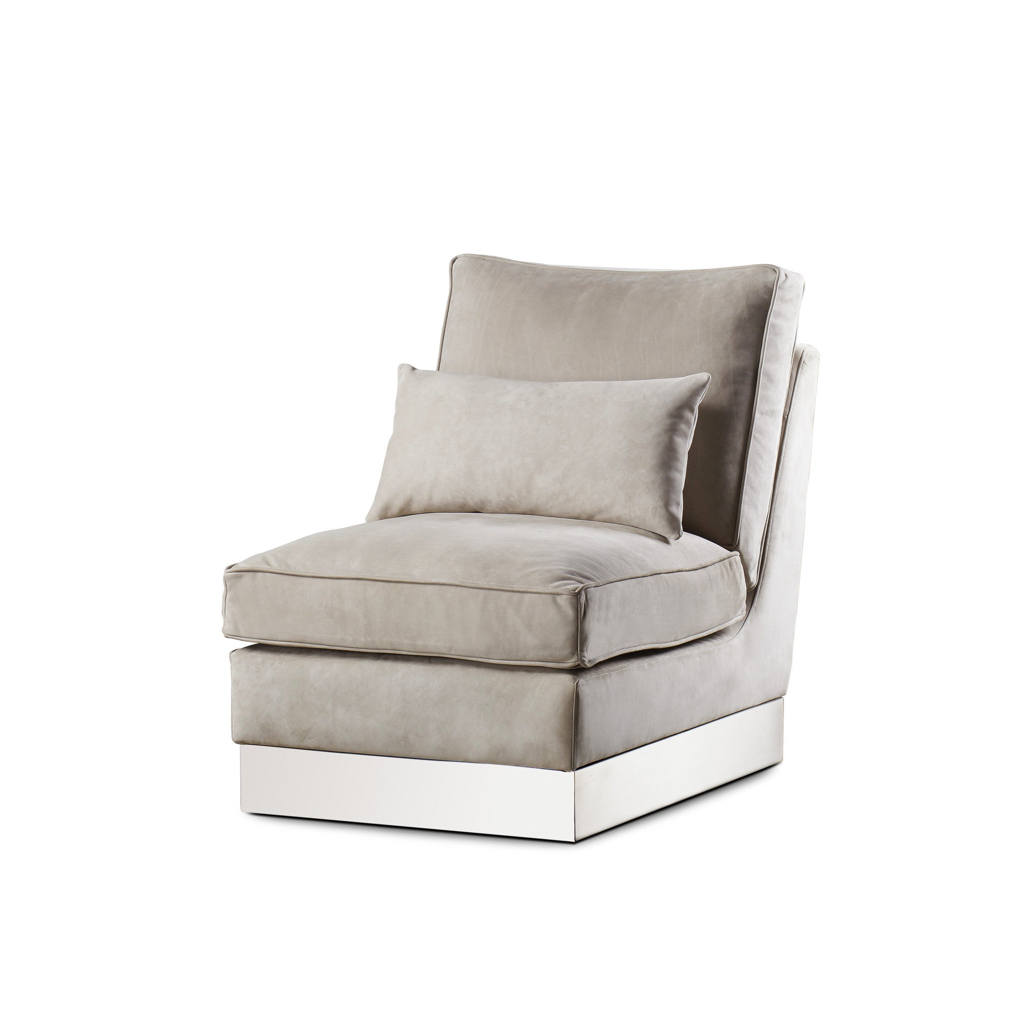 Molly Lounge Chair - Finley Beige Leather
